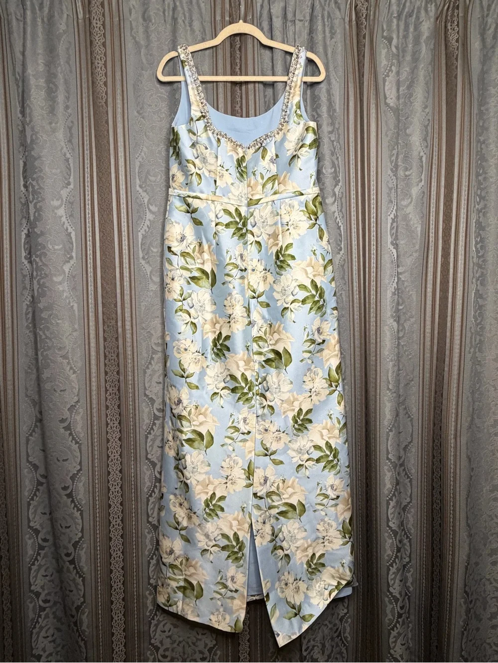 Sachin + Babi Lana Floral Gown in Sky Camellia